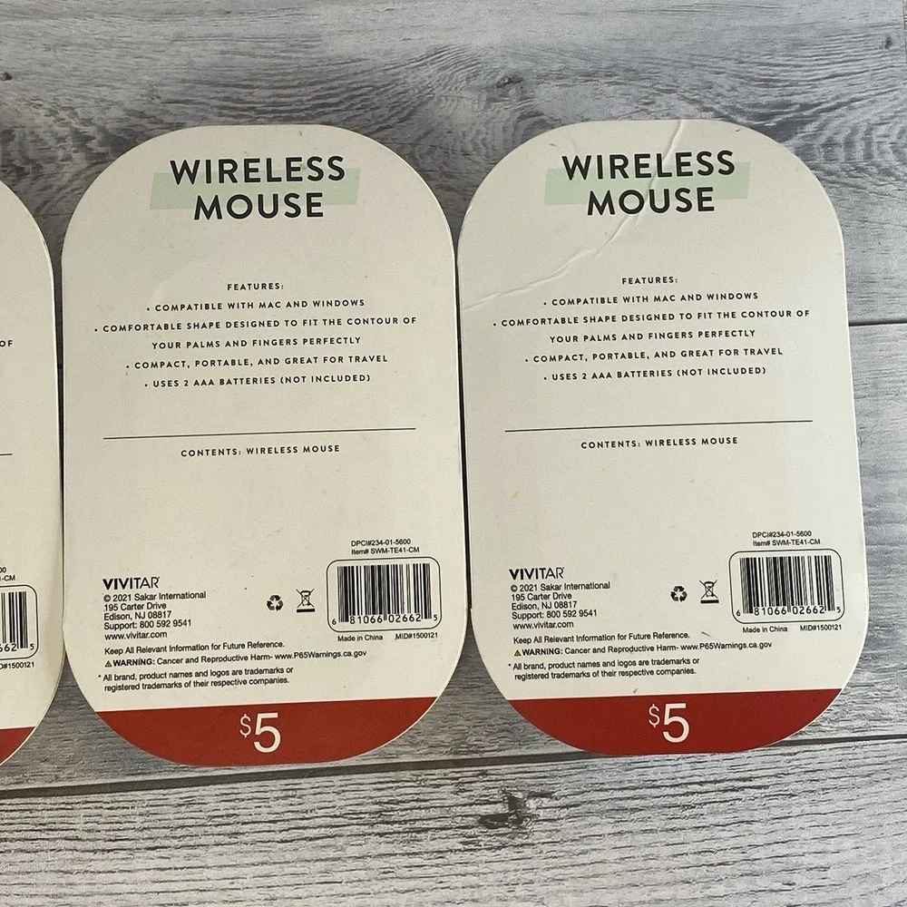 Vivitar Wireless Mouse Green Camo Compatible Mac Windows Travel Sealed Lot Of 4
